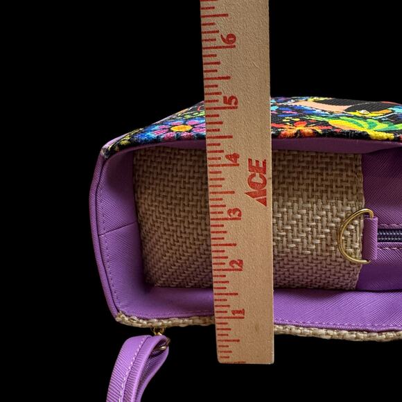 Handmade Mexican "Maria" Lele Doll Backpack Shoulderbag Handbag |  Purple - Picture 5 of 6